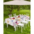 thumbnail image 4 of Fsddascl Spring Flowers Outdoor Tablecloth - 60x102 Inch Rectangle Dining Table Cover, Seasonal Botanical Blooms Wild Floral Waterproof Outdoor Table Cloth with Umbrella Hole & Zipper for Patio, 4 of 7