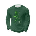 thumbnail image 4 of VBTAPA Men's Waffle Long Sleeve Shirts St. Patrick's Day Crew Neck T-shirt Casual Holiday Tops Lightweight Textured Pullover Tees Army Green XXL, 4 of 6