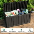 thumbnail image 6 of EASY UP 80 Gallon Resin Deck Box, Lockable Patio Outdoor Storage Box for Furniture, Garden Tools and Tools Storage, Waterproof Outside Storage Boxes, 6 of 7