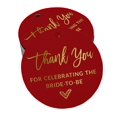 thumbnail image 1 of Inkdotpot Real Gold Foil Thank You For Celebrating The Bride To Be Bridal Shower Tags Favor Hang Paper Tags 100 Pieces, 1 of 6