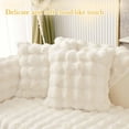 thumbnail image 5 of TOPCHANCES Soft Fluffy Throw Pillow Covers, Pack of 2 Decorative Couch Pillow Protector with Hidden Zipper, 18''x18'', White, 5 of 16