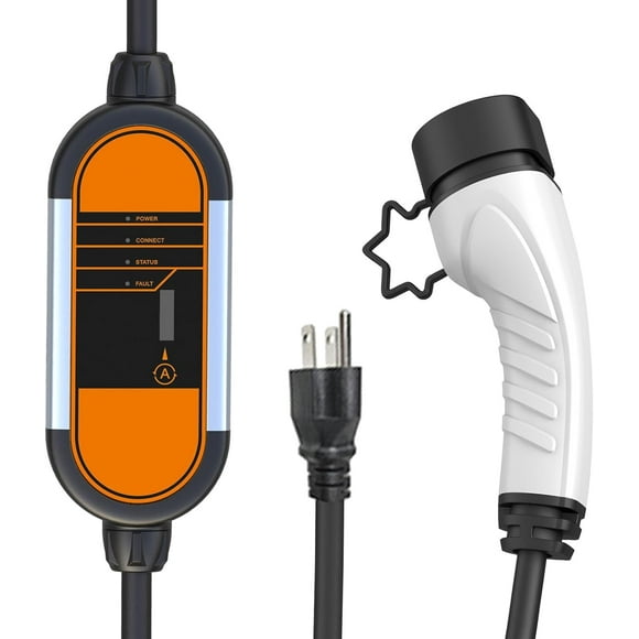 LAICAIW EV Charger with Extension Cord EV Charger, Portable Aluminum Alloy EV Charger with Extension Cord Overvoltage Protection Carry Bag