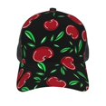thumbnail image 3 of Disketp Cherry Print Trucker Hat Men Women - Mesh Baseball SnapBack Cap, 3 of 7