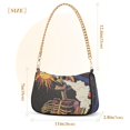 thumbnail image 3 of FORMRS Womens Shoulder Bag with Chain Strap Clutch Purse Cute Tote Handbag, Colorful Skeleton with Cloud, 3 of 7