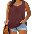 thumbnail image 2 of aidice Plus Size Womens Tank Tops L-5XL Cotton Sleeveless Flowy Tops Summer Casual Beach Tanks Solid Color, 2 of 8