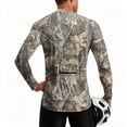thumbnail image 2 of Realistic Camo Quarter Zip Pullover for Men, Long Sleeve Hunting Fishing Jersey with Moisture Wicking Quick Dry Fabric - Lightweight Outdoor Athletic Performance Tops Brown M, 2 of 6