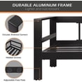 thumbnail image 7 of Tolead Outdoor Aluminum Patio Furniture Set with 5" Cushion & Wide Armrest & Backrest, Balcony, Garden, Dark Gray, 7 of 7