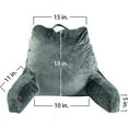 thumbnail image 4 of Reading Pillow Bed Rest with Shredded Memory Foam, Velvet Back Pillow Sitting Up Support Cushion for Reading, Watching and Relaxing, 4 of 9