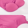 thumbnail image 5 of OIUUAK Women Sleeveless Tank Tops Built in Bra, Basic Modal Double Lined Scoop Neck Adjustable Spaghetti Strap Fitted Cami Layering Shirts, Hot Pink, 5 of 6