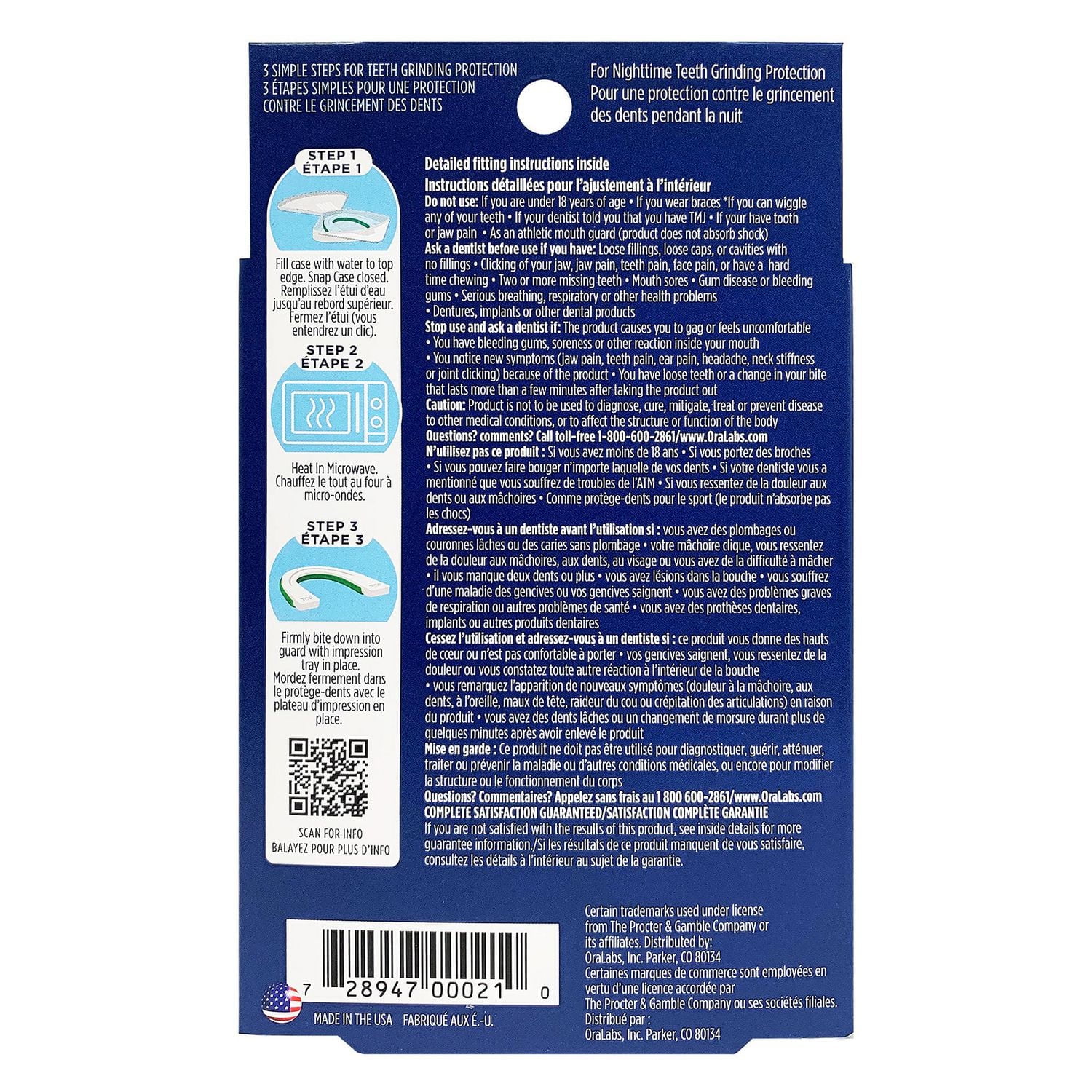 Oral-B Pour la Nuit Protège-Dents