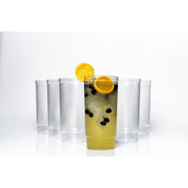 Vasos 1 Litro 6 Pzs Transparente Policarbonato Resistente Plastipractic