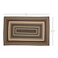thumbnail image 2 of VHC Brands Jute Area Rug with Non-Skid Pad, Rectangular, Black & Tan, 60x96, 2 of 6