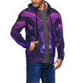 thumbnail image 2 of Vsdgher Purple Starry Sky Antelope Mens Hoodies Zip Hoodie, Hoodies for Men, Zip-up Hooded Sweatshirt-X-Large, 2 of 5