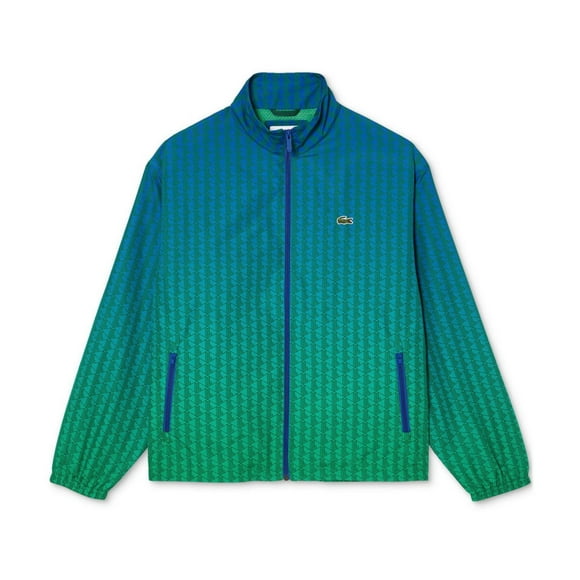 Lacoste Coupe-Vent à Motif Géométrique pour Hommes, Vert, Petit