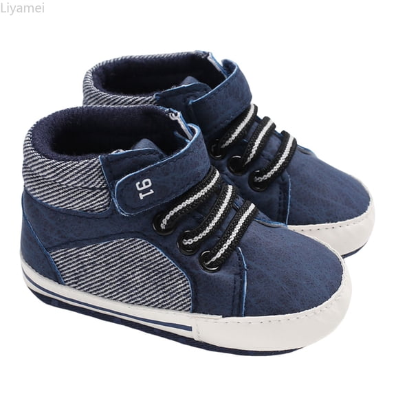 Liyamei Baby Sneakers Soft Sole First Shoes For Infants High Top Casual Toddler Shoes Lightweight Breathable Comfortable Learning Walking Shoes Size 4
