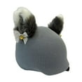 thumbnail image 3 of Cubierta para casco de esquí de nieve, casco elástico para deportes de invierno, patinaje, snowboard creativo gatito gris, 3 of 8