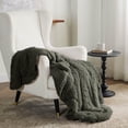 thumbnail image 3 of Faux Fur Throw Blanket Soft Sherpa Fleece Cozy Warm Plush Bed Blanket Thick Minky Bedding Winter Gift, 3 of 5