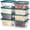 2.0 Qt 8-Pack(Green Lids), variant on 4 Pack Food Storage Container with Green Lid - NSF Listed Commercial Grade in 2.0 Qt - Square, Clear, Polycarbonate