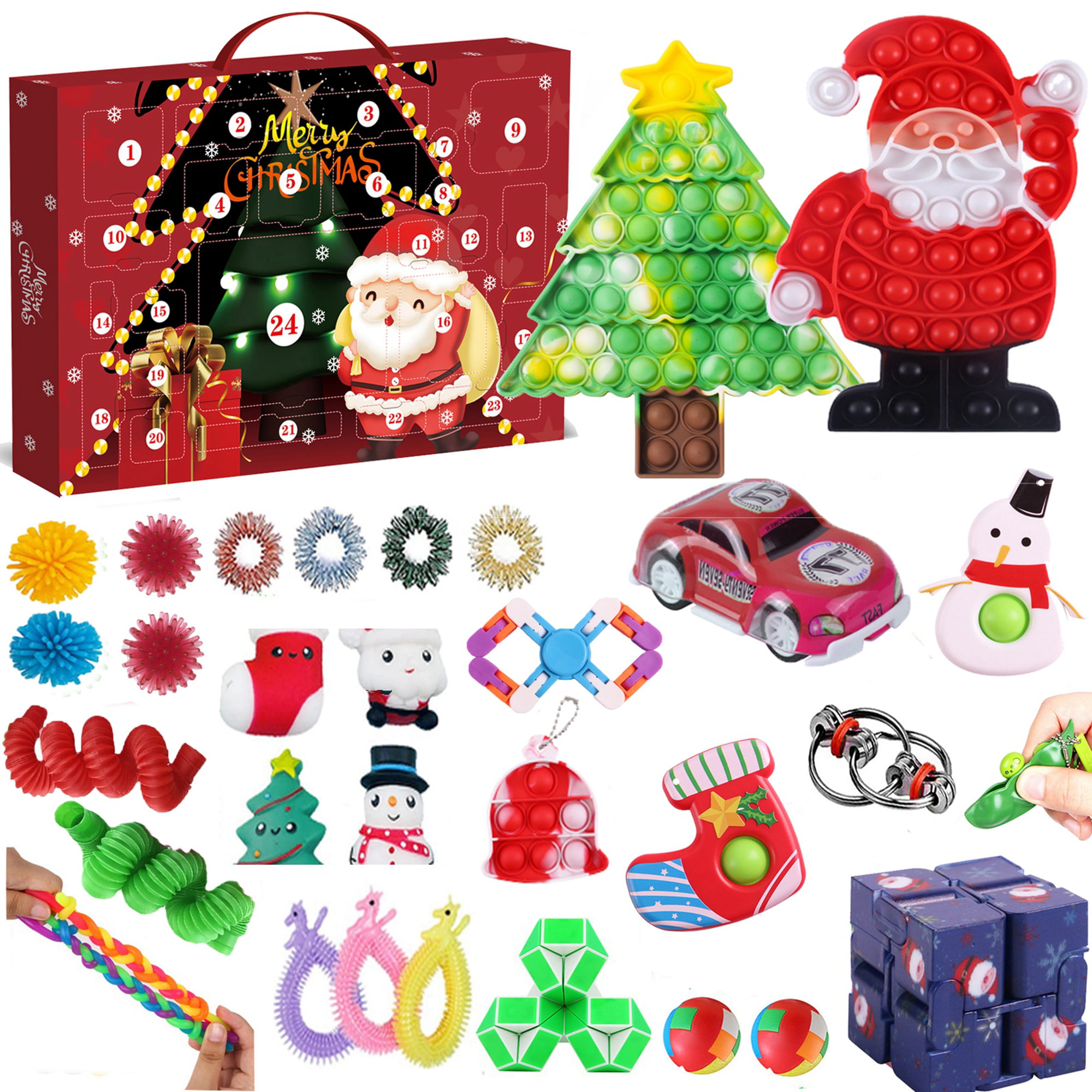 Details about   Christmas Wooden Advent Calendar Decor Ornaments DIY Wooden Calendar Cabinet Toy 