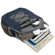 24 pack 18 Inch Multipocket Dual Zipper Bungee Cord Backpacks Gym, Travel, Commuting in Blues & Grays Pack