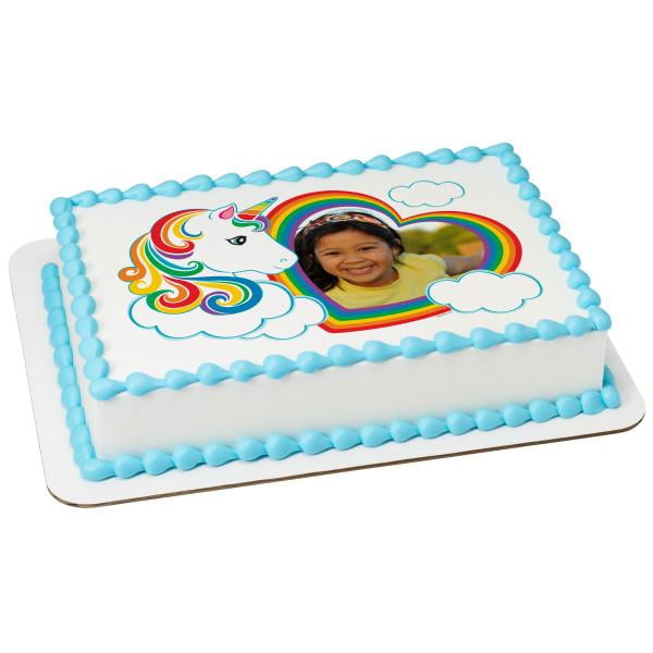 Magical Unicorn Edible Cake Topper Image Frame Walmart Com