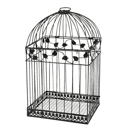 Birdcage Gift Card Holder Fun Express - Black Birdcage Card Holder for Wedding - Home Decor - Gifts - Wedding & Bridal - Wedding - 1 Piece ()
