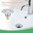 thumbnail image 5 of Uxcell Bathroom Sink Stopper for 1.34"-1.57" 50x33mm Stainless Steel Sink Plug Anti-Backflow Sink Filter, 5 of 6