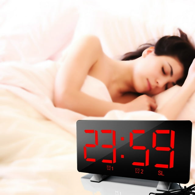 IROINID Alarm Clock,Led Small Digital Alarm Clock For Bedrooms,Temperature Hygrometer,Large Screen Color Weather Clock,Temperature and Humidity Trend Indication,Time,Alarm Clock,Snooze Function