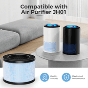 ALROCKET HEPA Air Purifier Replacement Filter for JH01, High Efficiency Air Cleaner Filter Cartridge for Dust, Smoke, Odors and Pet Dander, Compatible Air Filtration Part
