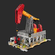 City Gas Station Building Set , 666PCS Oil Pump Toy Modular Industrial Chemical Plant Building with Storage Tank & Lab, STEM Engineering Building Blocks City for Kids & Adults