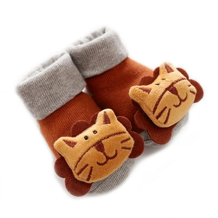 

PIYU 0-12 Months Baby Socks Newborn Cotton Animal Socks Cartoon Slippers Cute Non-slip Cotton Toddler Baby Socks 0-1Y Freeship
