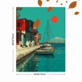 thumbnail image 3 of Athens Greece Harbor Canvas Wall Art, Greek Town Sailboat Port Print, Travel Home Wall Decor, 3 of 8