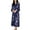 Blue, variant on Women's Belt Bath Robe Calf Length Bathrobe Medium Bathrobes Bridal Chic Drop Shoulder Comfy Luxury Blue Small-X-Large