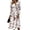 Pink, variant on Fall Dresses for Women Floral Long Sleeve V Neck Dresses Long Loose Casual Floral Dresses