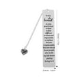 thumbnail image 2 of FRCOLOR Notes Stainless Friend Gift Bookmark Student 13.00X2.60X0.20CM Silver, 2 of 8