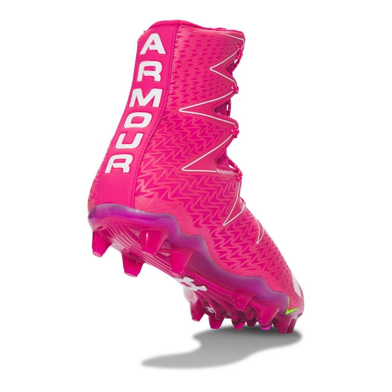 Pink under armour on sale highlight cleats