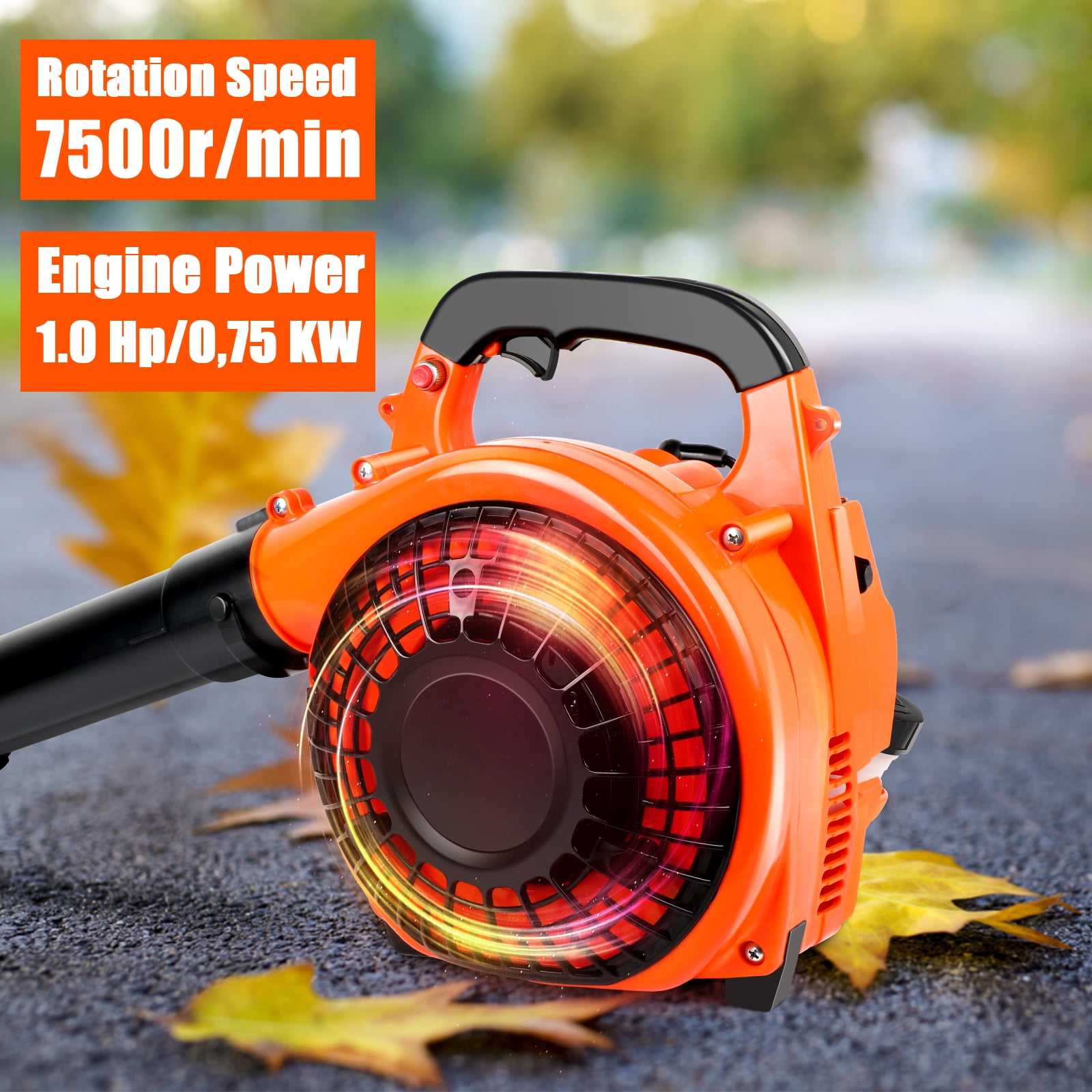 26cc Handheld Gas Leaf Blower, Powerful 2-Cycle Engine, 180 MPH 400 CFM, Lightweight Quick-Start for Lawn Care, Yard Debris & Light Snow