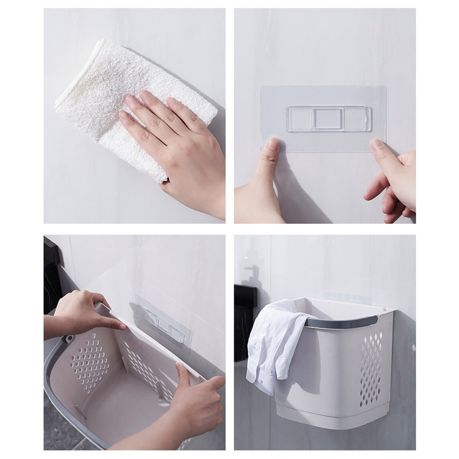 Movable Household Laundry Basket Bathroom Clothes Storage Basket Multifunctional