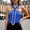 Blue Tops, variant on Women Casual Shirts Summer Solid Color Sleeveless Blouson Tops Irregular Cut Shirt Collar Tee Bodice Modern Minimalist Design Lightweight Everyday Tops Soft Blouse
