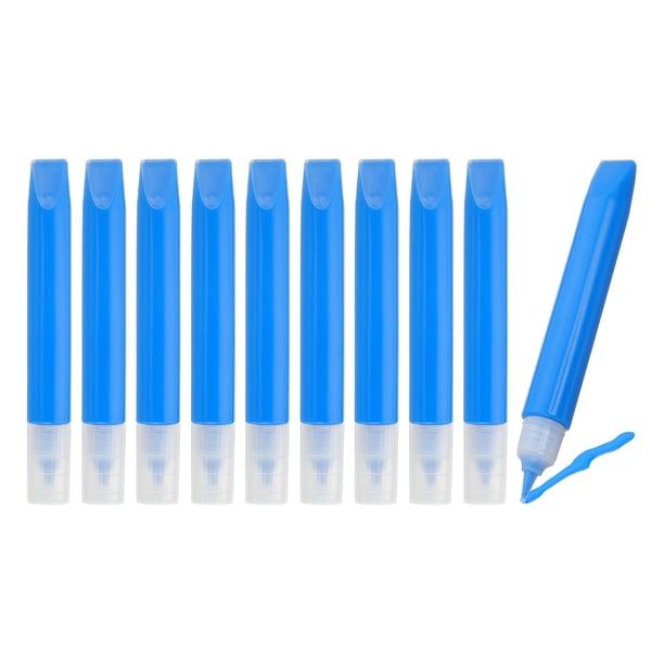 Paquete de 10 bolígrafos de pintura para atrapa luz, bolígrafos de pintura azul para atrapa luz de 10ML cada uno, kit de arte de pintura de vidrio para manualidades de pigmento