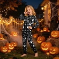 thumbnail image 2 of KPOPLK Halloween Pajamas Kid Girls Clothes Long Sleeve 2Pcs Tee/Pants Pjs Set Toddler Holiday Sleepwear Outfits,Size 7-8 Years, 2 of 9