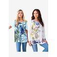 thumbnail image 4 of Roaman's Women's Plus Size Travel Graphic Tee, 4 of 6