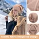 thumbnail image 3 of Gorro de punto holgado de cachemir para mujer en invierno. Gorro de punto de lana suave y cálido para mujer., 3 of 7