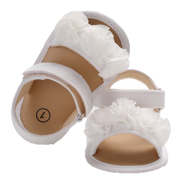 Bébé Filles Anti-Dérapant Fleurs Chaussures Première Marcheur Chaussures Robe de Soirée Plat