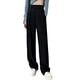 thumbnail image 1 of Pantalones de oficina estilo palazzo con bolsillos y cintura alta para mujer, 1 of 7