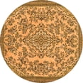thumbnail image 1 of Ahgly Company Indoor Round Abstract Orange Modern Area Rugs, 3' Round, 1 of 4