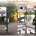 thumbnail image 4 of 16000 BTU 2-Burner Propane Grill, Stainless Steel BBQ Grill with Cast Iron Frying Pan and Grates Combo, for Patio Backyard Outdoor Cooking, 4 of 6