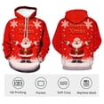 thumbnail image 4 of Rebaike Santa Face Christmas Hoodie for Men Women, Funny Holiday Pullover Sweatshirt with Beard Glasses Graphic, Ugly Xmas Party Unisex Winter Casual Hoodie Gift, 4 of 8