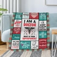 thumbnail image 4 of Doctor Gifts, Doctor Themed Blanket for Doctor Appreciation, Retirement Retirement, Thank You Doctor Gifts for Women Men Boyfriend Son Husband, Anniversary Birthday 60"X50", 4 of 5