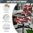 thumbnail image 3 of SCRAWLGOD Red Camouflage Non-Slip Computer Chair Cover with Arm Protector Soft Dustproof Desk Chair Seat Slipcover Easy to Remove Boss Chair Cover, 3 Pcs Set, S, 3 of 7